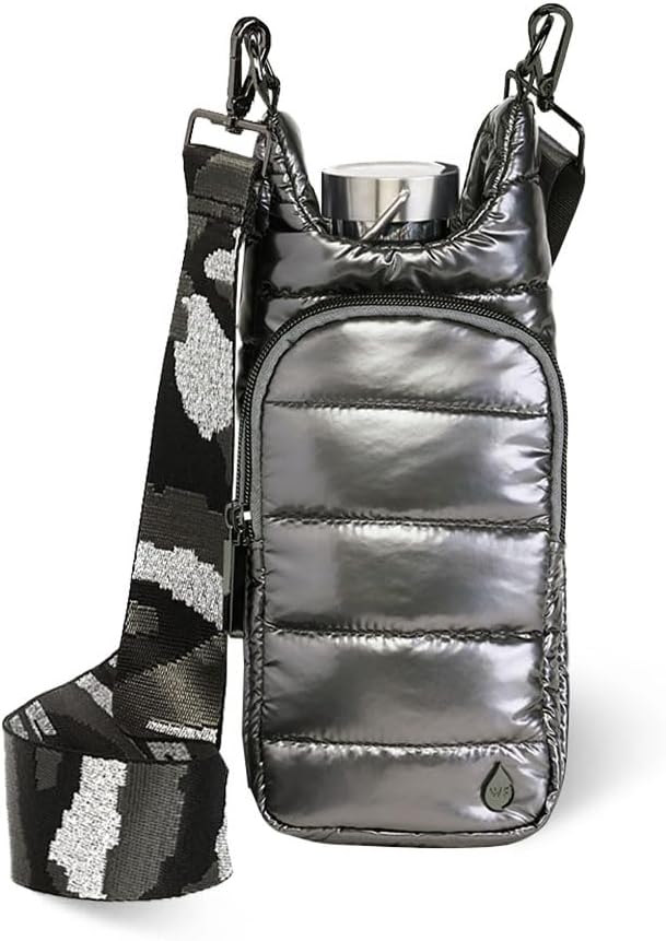 WanderFull Original HydroBag Fits Up to 32 oz Water Bottle Holder with Strap – Hands-Free Crossbody Water Bottle Carrier Bag with Phone Pocket - Colors B