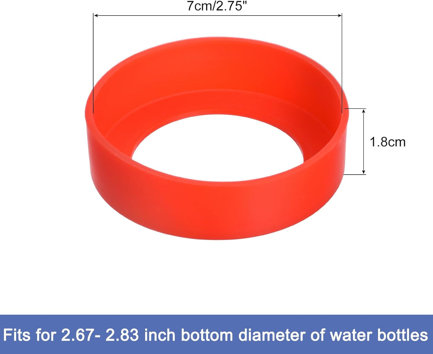 uxcell Water Bottle Boot, Protective Silicone Boot Sleeve Non Slip Bottom Cover Bumper for Water Bottles Mug Tumbler