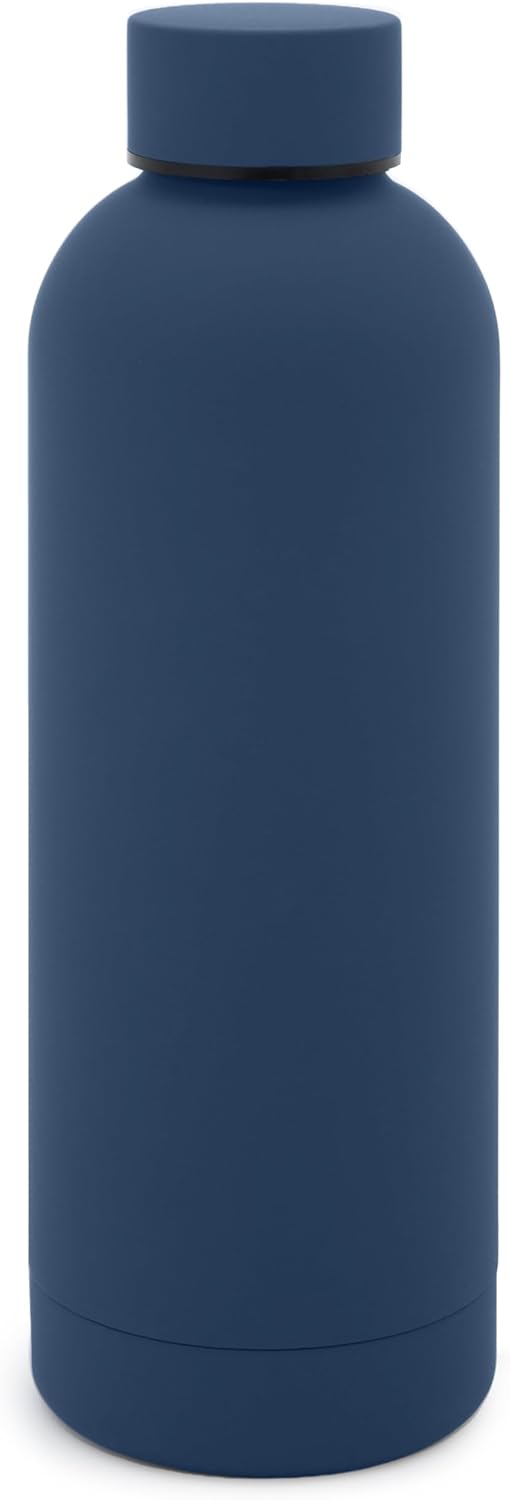 NOBL Stainless Steel Water Bottle,17 oz, 500 ml, Double Wall Vacuum Insulation, Sealed Bottle Keeps Drinks Cold 24 Hrs & Hot 12 Hrs, Leak Proof, Fits Noble Carry-On Cup Holder - Sand
