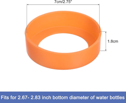 uxcell Water Bottle Boot, Protective Silicone Boot Sleeve Non Slip Bottom Cover Bumper for Water Bottles Mug Tumbler