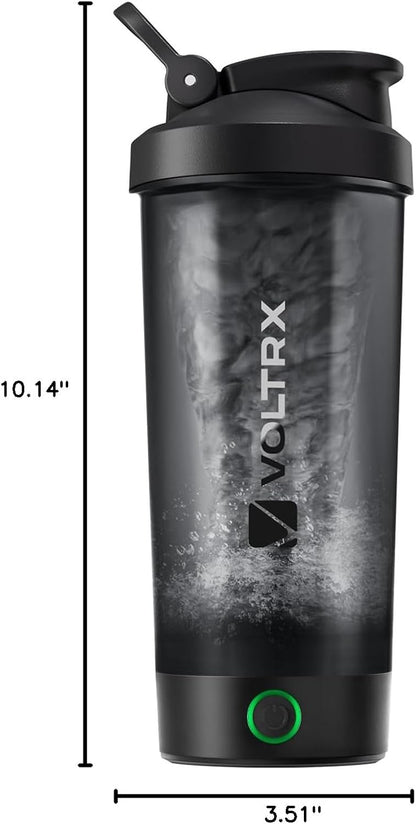 VOLTRX Protein Shaker Bottle, Merger USB C Rechargeable Electric Protein Shake Mixer, Shaker Cups for Protein Shakes and Meal Replacement Shakes, BPA Free, 24oz