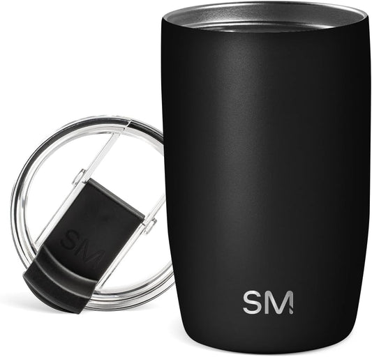 Simple Modern Voyager Tumbler with Flip Lid | Travel Coffee Mug | Insulated Stainless Steel Cold Brew Iced or Hot Coffee Cup | Gifts for Women Men Her Him | 16oz, Almond Birch