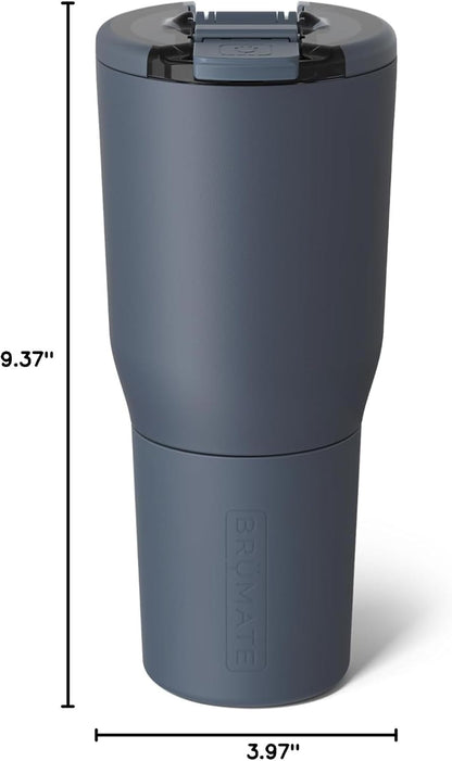 BrüMate Nav 25oz 100% Leak Proof Insulated Travel Tumbler with Magnetic BevLock™ Lid - Double Wall Cup-Holder Friendly Stainless Steel Mug (Nightfall Blue)