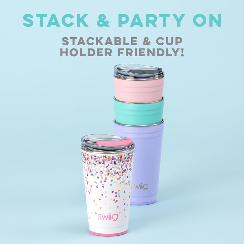 Swig Life 32oz Insulated Tumbler, Travel Coffee Tumbler with Lid, Cup Holder Friendly Travel Coffee Mug, Stainless Steel with Lid (Hayride)