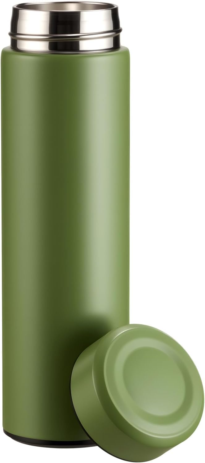PARACITY Insulated Water Bottle,15 oz Stainless Steel Thermo, Double Wall Vacuum Water Bottle, Metal Water Bottle Keeps Hot for 12 Hrs, Cold for 24 Hrs, for Coffee, Drinks
