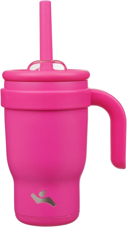 Konokyo 30 oz Tumbler with Side Handle, Insulated Water Bottle with Straw and 2 in 1 Lid, Stainless Steel Cup Travel Coffee Mug for Sports Office Gym,Purple
