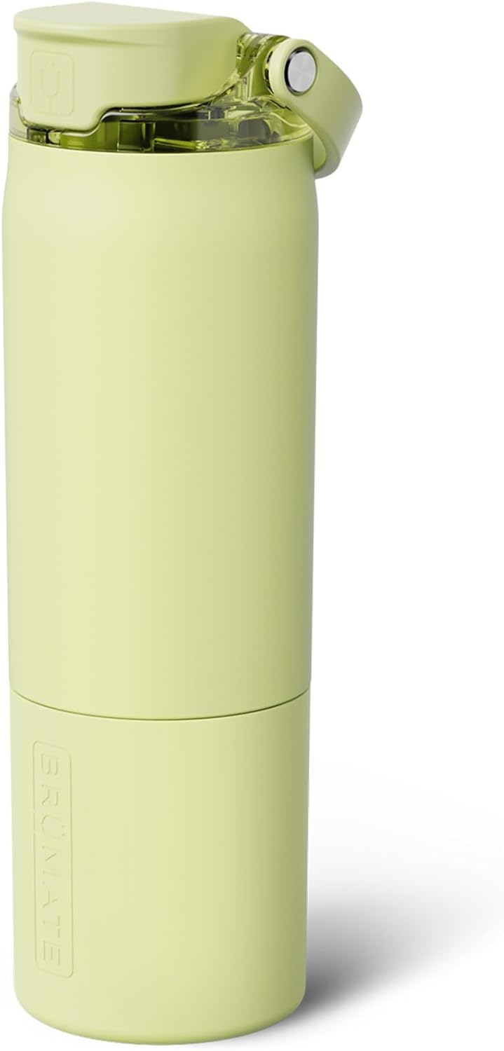 BrüMate Rise 25oz Water Bottle With 100% Leakproof Covered Silicone Straw | Insulated Stainless Steel Water Bottle | Cup-Holder Friendly | Fast Flow | Soft Sip Silicone Spout | BPA-Free (Rose Taupe)