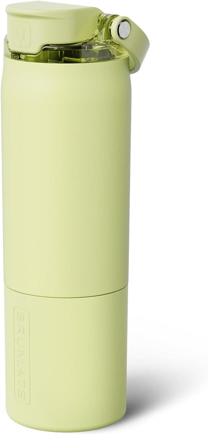 BrüMate Rise 25oz Water Bottle With 100% Leakproof Covered Silicone Straw | Insulated Stainless Steel Water Bottle | Cup-Holder Friendly | Fast Flow | Soft Sip Silicone Spout | BPA-Free (Rose Taupe)