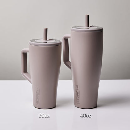 BrüMate Era 40 oz Tumbler with Handle & Straw | 100% Leakproof Insulated Water Bottle Tumbler with Lid & Flexible SoftSip Straw | Made of Stainless Steel | Cup Holder Friendly | 40oz (Nightfall Blue)