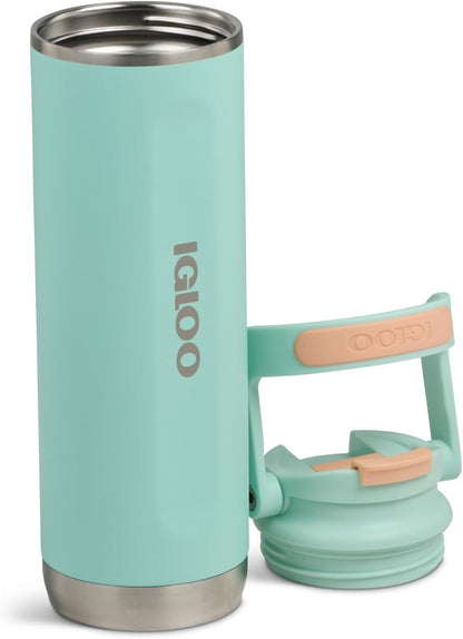Igloo 20 oz Stainless Steel Tumbler | Sport Sipper Bottle | Thrift Pink