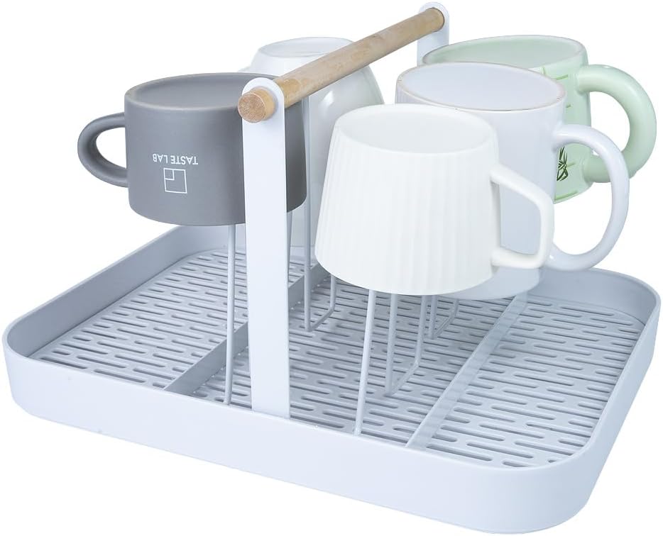 Countertop Drying Rack for Insulated Water Bottles, Glasses, Sports Bottles, Baby Bottles, and More - Drainage Tray for Easy Cleaning and Drying - Practical and Stylish