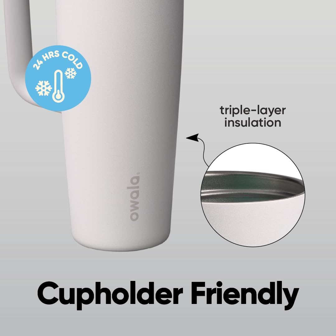 Owala FreeSip Tumbler - Stainless Steel - 40-oz. - Tan (Lightly Toasted)