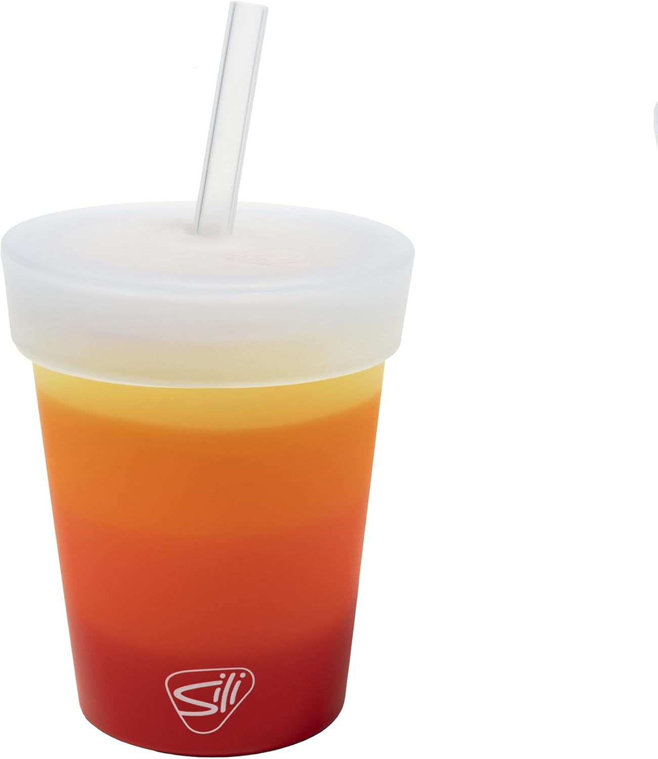 Silipint 8oz Silicone Tumbler with Straw and Lid – Unbreakable, BPA Free, Non-Toxic, Dishwasher, Microwave, Freezer Safe Tumbler Cup – Drinkware for Juice, Smoothies, Coffee (Cool Berry Crush)