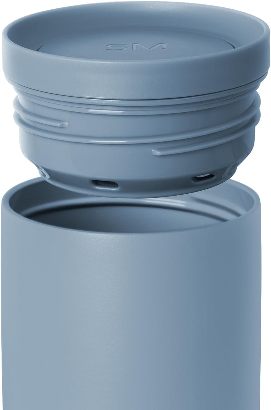 Simple Modern Travel Coffee Mug Tumbler with 360° Lid | Ceramic-Lined Insulated Stainless Steel Cold Brew Iced Coffee Cup | Gifts for Women Men Her Him | Voyager Signature | 16oz | Sea Glass Sage