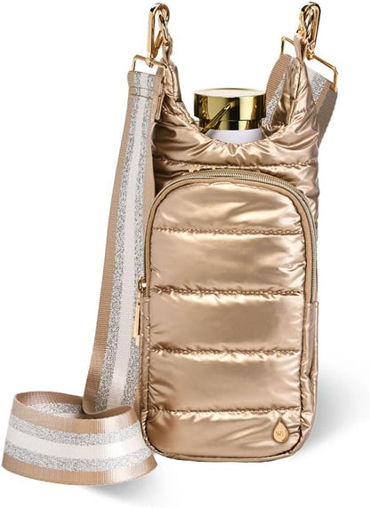 WanderFull Original HydroBag Fits Up to 32 oz Water Bottle Holder with Strap – Hands-Free Crossbody Water Bottle Carrier Bag with Phone Pocket - Colors A
