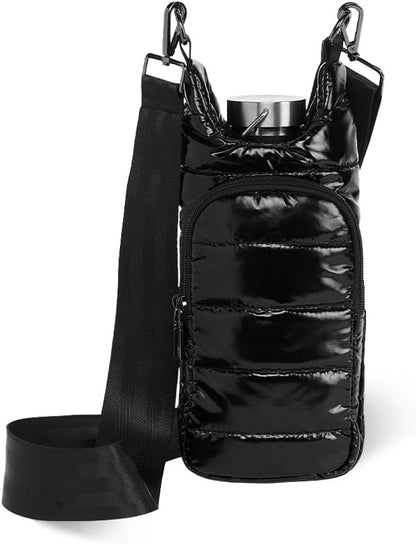 WanderFull Original HydroBag Fits Up to 32 oz Water Bottle Holder with Strap – Hands-Free Crossbody Water Bottle Carrier Bag with Phone Pocket - Colors A