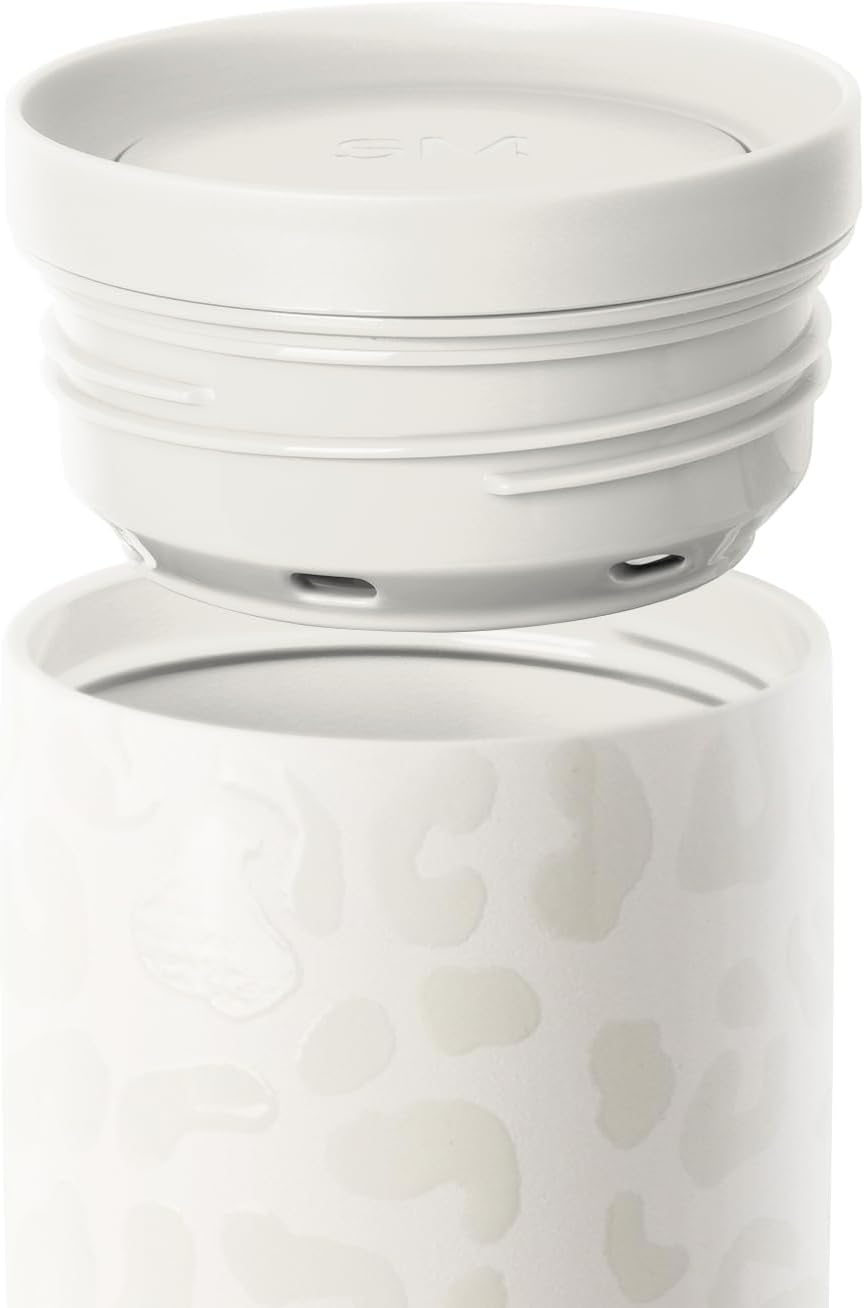 Simple Modern Travel Coffee Mug Tumbler with 360° Lid | Ceramic-Lined Insulated Stainless Steel Cold Brew Iced Coffee Cup | Gifts for Women Men Her Him | Voyager Signature | 16oz | Sea Glass Sage