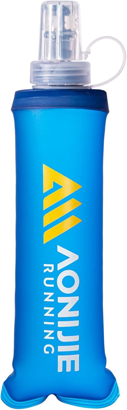 Azarxis TPU Soft Flask Collapsible Water Bottle Running Folding Gel Water Reservoir Handheld for Hydration Pack Hiking Cycling Climbing Jogging Marathon Trail Race