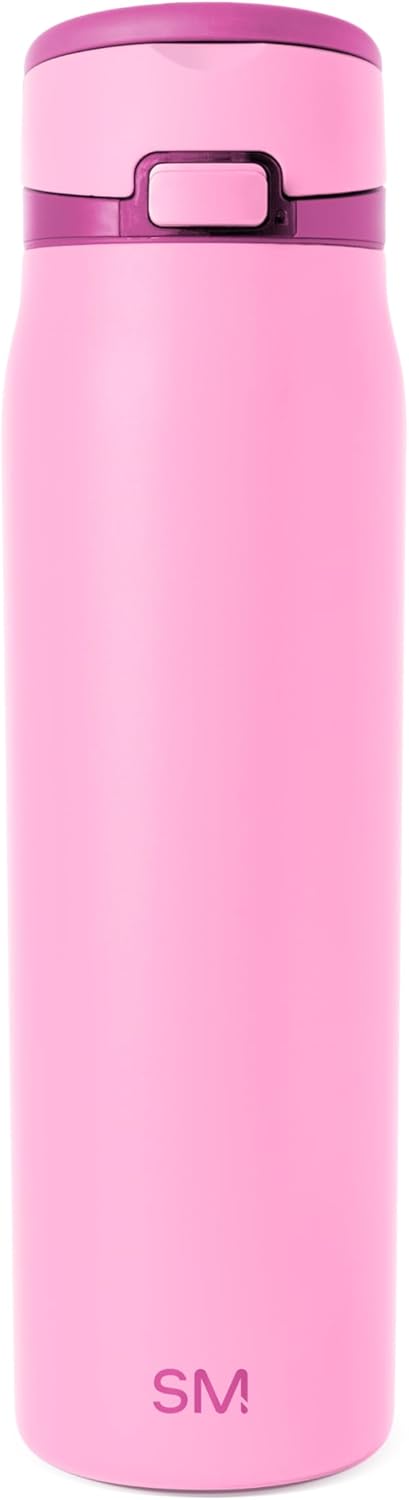 Simple Modern Mesa Loop Water Bottle with Covered Straw and Handle | 24oz Cup Holder Friendly Insulated Stainless Steel Bottles for Travel, Sports and School | Iris Sage - Colors A