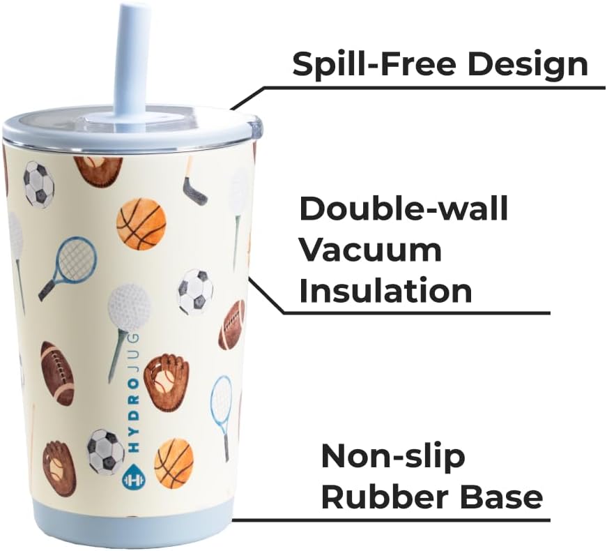 HydroJug Everyday Tumbler 20 oz – Ceramic-Lined Insulated Tumbler with Straw and Soft-Touch Lid, Cup Holder Friendly, Double-Wall Vacuum Insulation, Reusable Travel Cup – Rodeo