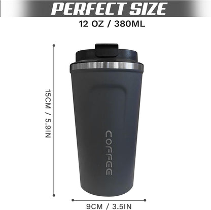 SPLMIFA Travel Coffee Mug Leak-Proof, Reusable Coffee Cups with Lids, Stainless Steel Vacuum Insulated Coffee Tumblers, Thermal Insulation Cup for Men and Women Hot & Cold Drinks(2nd-Green Pink, 12OZ)