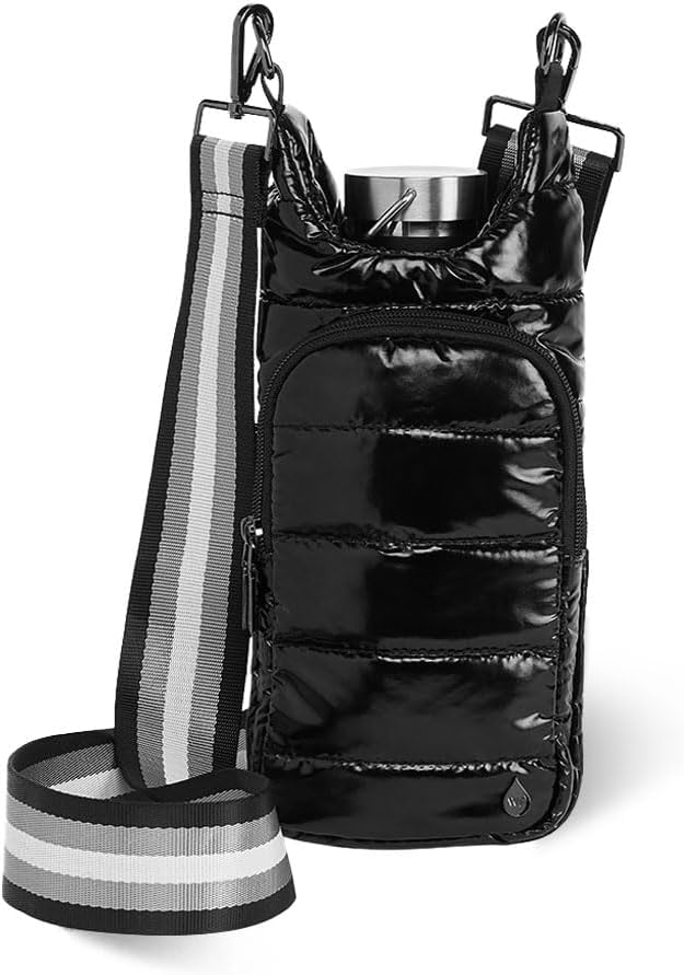 WanderFull Original HydroBag Fits Up to 32 oz Water Bottle Holder with Strap – Hands-Free Crossbody Water Bottle Carrier Bag with Phone Pocket - Colors B