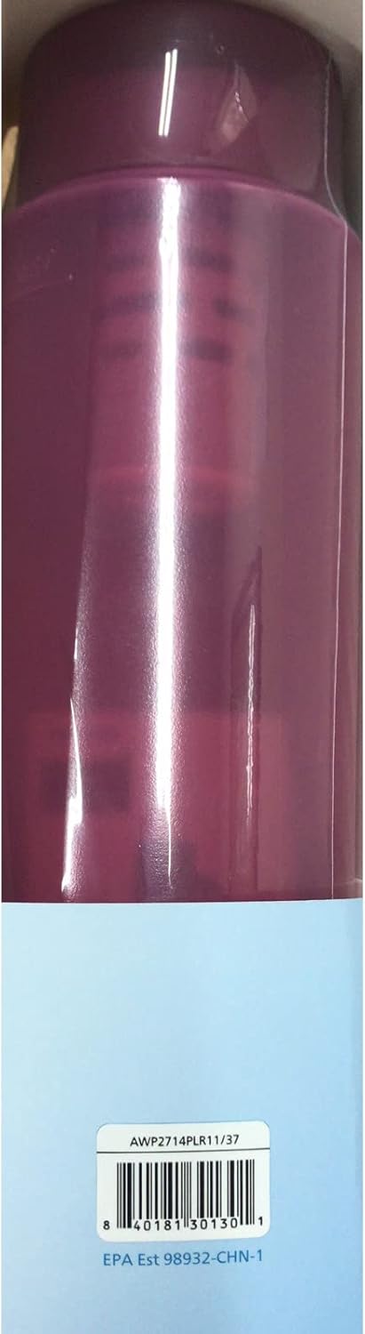 Philips Water GoZero Active BPA-Free Water Bottle with Fitness Tap Water Filter, Sport Squeeze Water Bottle, Lightweight, 24 oz with Fitness Filter, Plum
