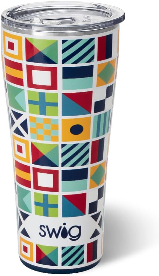 Swig Life 32oz Insulated Tumbler, Travel Coffee Tumbler with Lid, Cup Holder Friendly Travel Coffee Mug, Stainless Steel with Lid (Hayride)