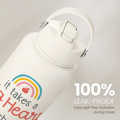 SANDJEST Pickleball Gift for Women, Water Bottle Stainless Steel 32oz with Lid & Straw, Sport Insulated Bottles Gifts for Girls Friends Teens Birthday Christmas