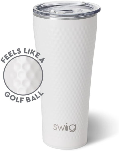 Swig Life 32oz Insulated Tumbler, Travel Coffee Tumbler with Lid, Cup Holder Friendly Travel Coffee Mug, Stainless Steel with Lid (Hayride)