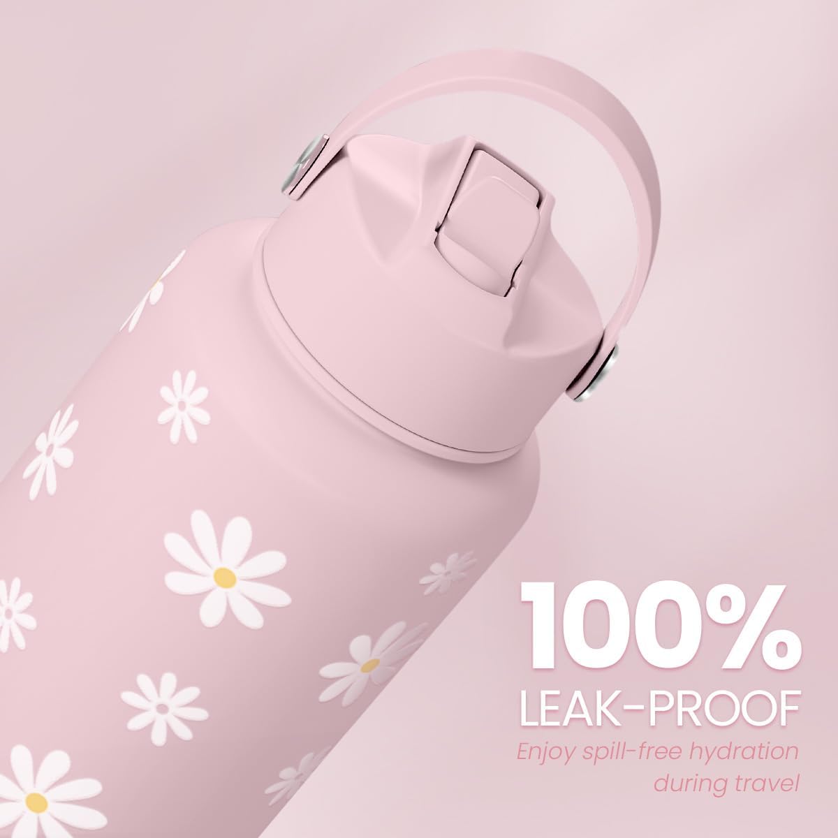 SANDJEST Pickleball Gift for Women, Water Bottle Stainless Steel 32oz with Lid & Straw, Sport Insulated Bottles Gifts for Girls Friends Teens Birthday Christmas