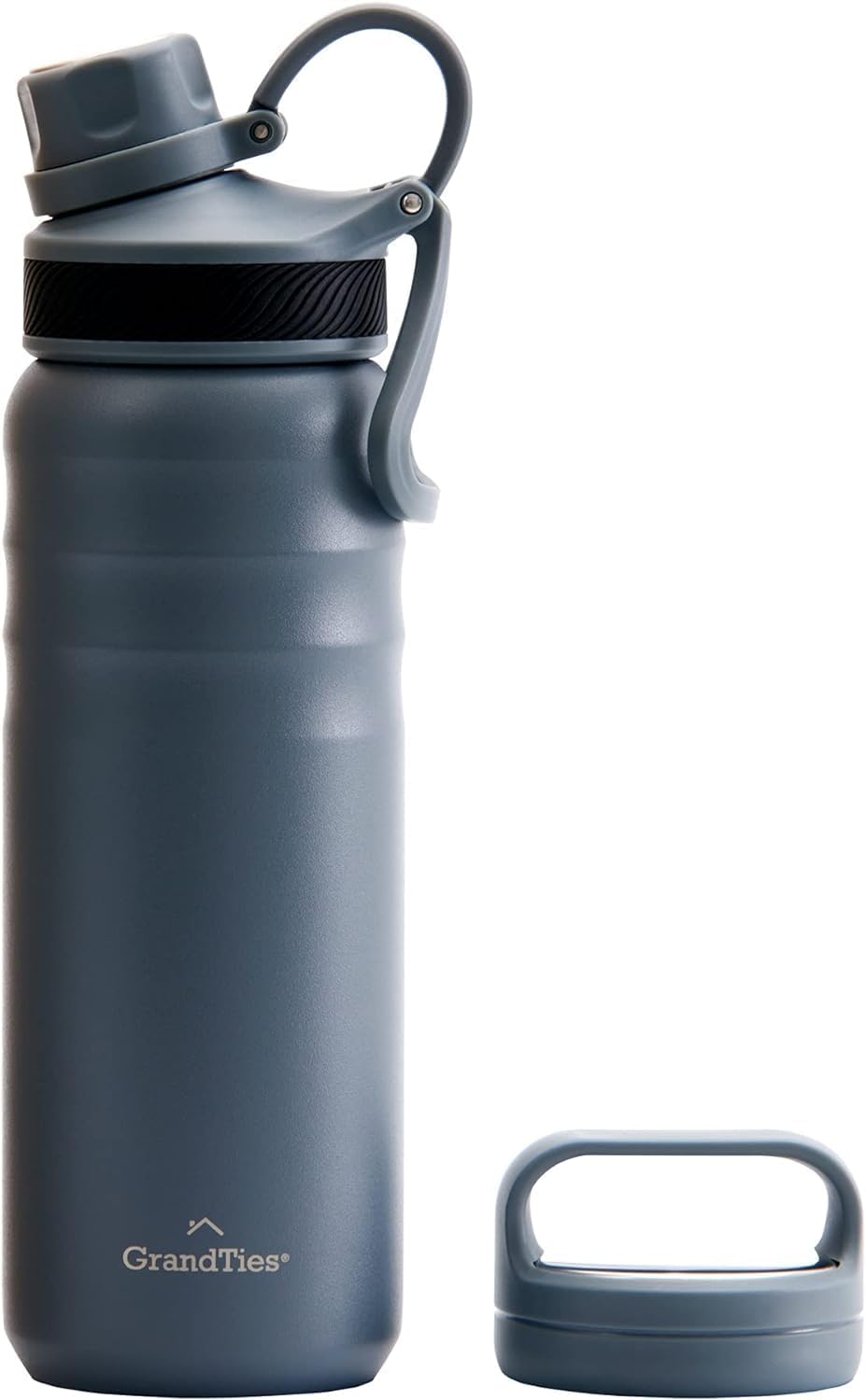 GRANDTIES 2 Lids Sports Stainless Steel Water Bottles – Wide Mouth Vacuum Insulated Reusable Leak Proof BPA-Free Travel Metal Canteen, Thermal Bottles for Men Women Gym (Ivory White 32 oz)