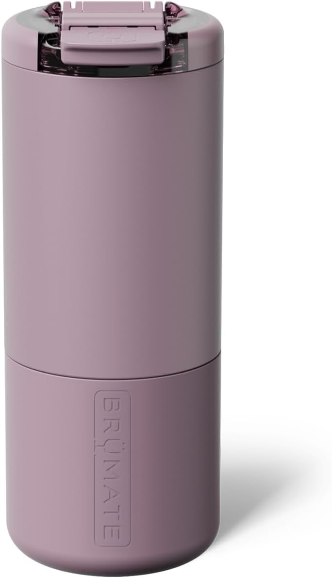 BrüMate Strova 18oz 100% Leakproof Insulated Coffee Mug | Ceramic-Lined Interior | Built-In Silicone Sleeve for Travel | Locking Flip Lid (Nightfall Blue)