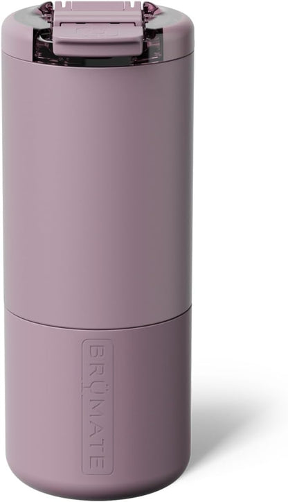BrüMate Strova 18oz 100% Leakproof Insulated Coffee Mug | Ceramic-Lined Interior | Built-In Silicone Sleeve for Travel | Locking Flip Lid (Nightfall Blue)