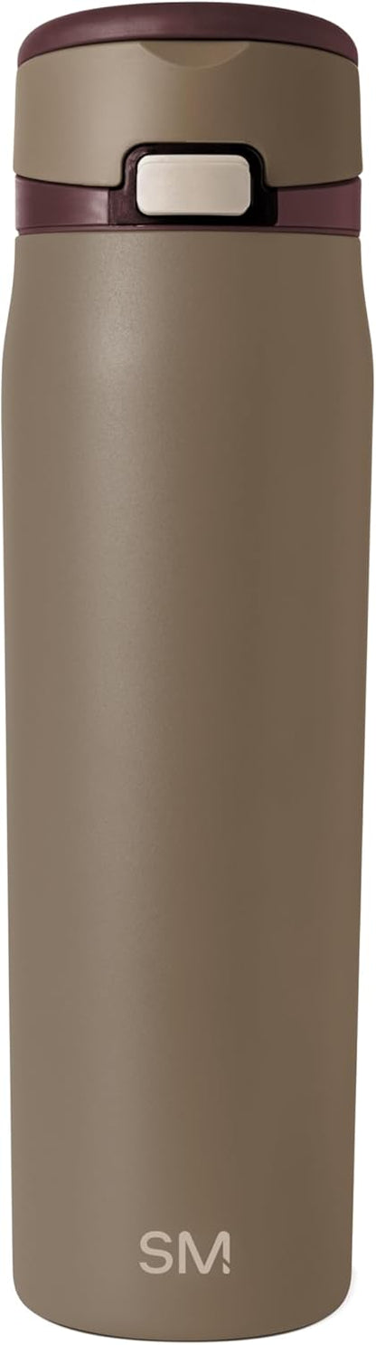 Simple Modern Mesa Loop Water Bottle with Covered Straw and Handle | 24oz Cup Holder Friendly Insulated Stainless Steel Bottles for Travel, Sports and School | Iris Sage - Colors B