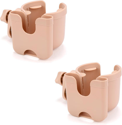 Accmor Stroller Cup Holder with Phone Holder, Bike Cup Holder, Universal Cup Holder for Uppababy Nuna Doona Strollers, 2-in-1 Cup Holder for Walker, Wheelchair, Scooter - Colors B