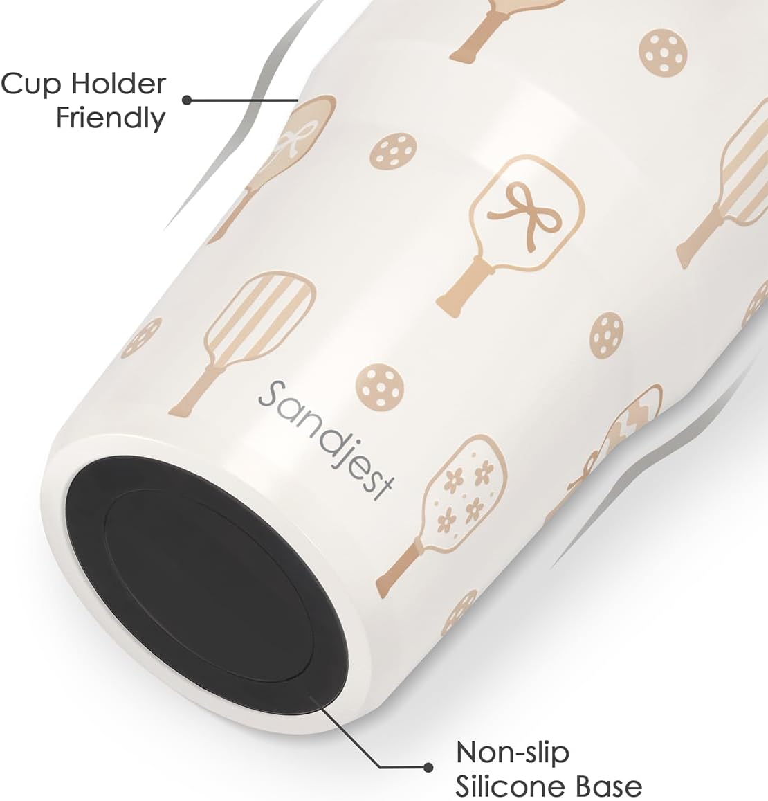 SANDJEST Leopard Skin Stainless Steel Straw Lid Tumbler 30oz with Carry Handle for Women Girls, Insulated Travel Coffee Cup, Gift for Sports Outdoor Workout Christmas Birthday (Beige)