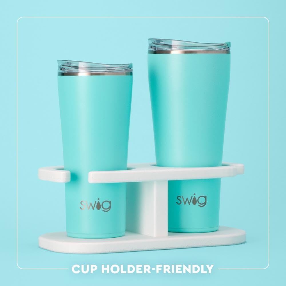Swig Life 32oz Insulated Tumbler, Travel Coffee Tumbler with Lid, Cup Holder Friendly Travel Coffee Mug, Stainless Steel with Lid (Hayride)