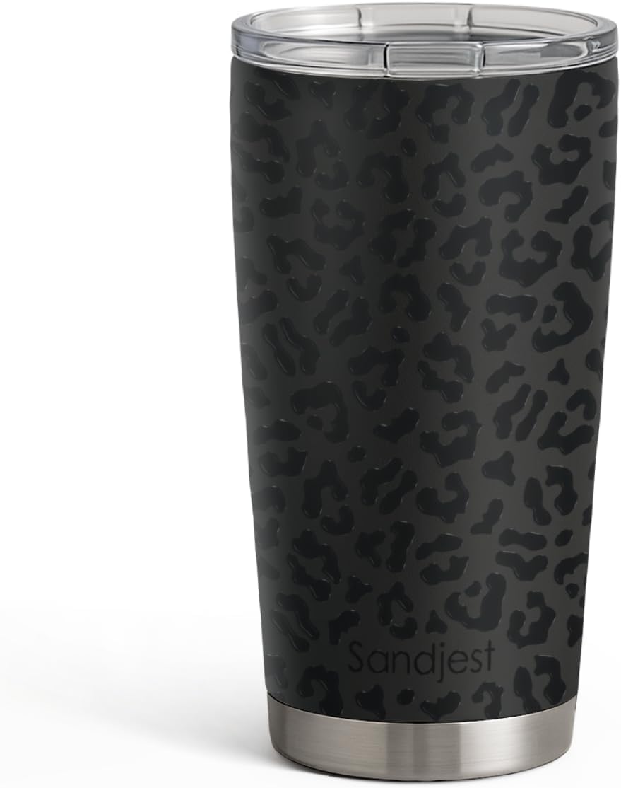 SANDJEST Pickleball Tumbler 20oz, Stainless Steel Travel Cup with Lid, Insulated Coffee Mug, Pickleballs Gifts for Women Girls Friends Sisters Players on Birthday Christmas