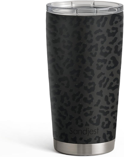 SANDJEST Pickleball Tumbler 20oz, Stainless Steel Travel Cup with Lid, Insulated Coffee Mug, Pickleballs Gifts for Women Girls Friends Sisters Players on Birthday Christmas