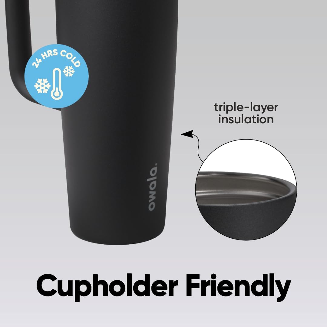 Owala FreeSip Tumbler - Stainless Steel - 40-oz. - Tan (Lightly Toasted)
