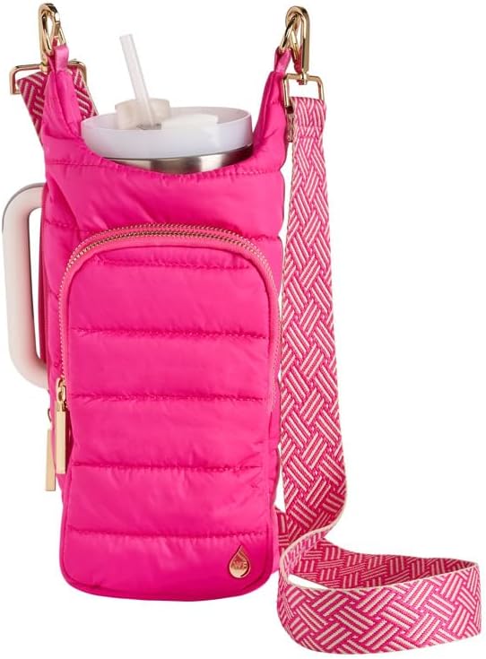 WanderFull Original HydroBag Handle® Zipper Slot for Handle, Hands-Free Crossbody Water Bottle Holder & Tumbler Accessories