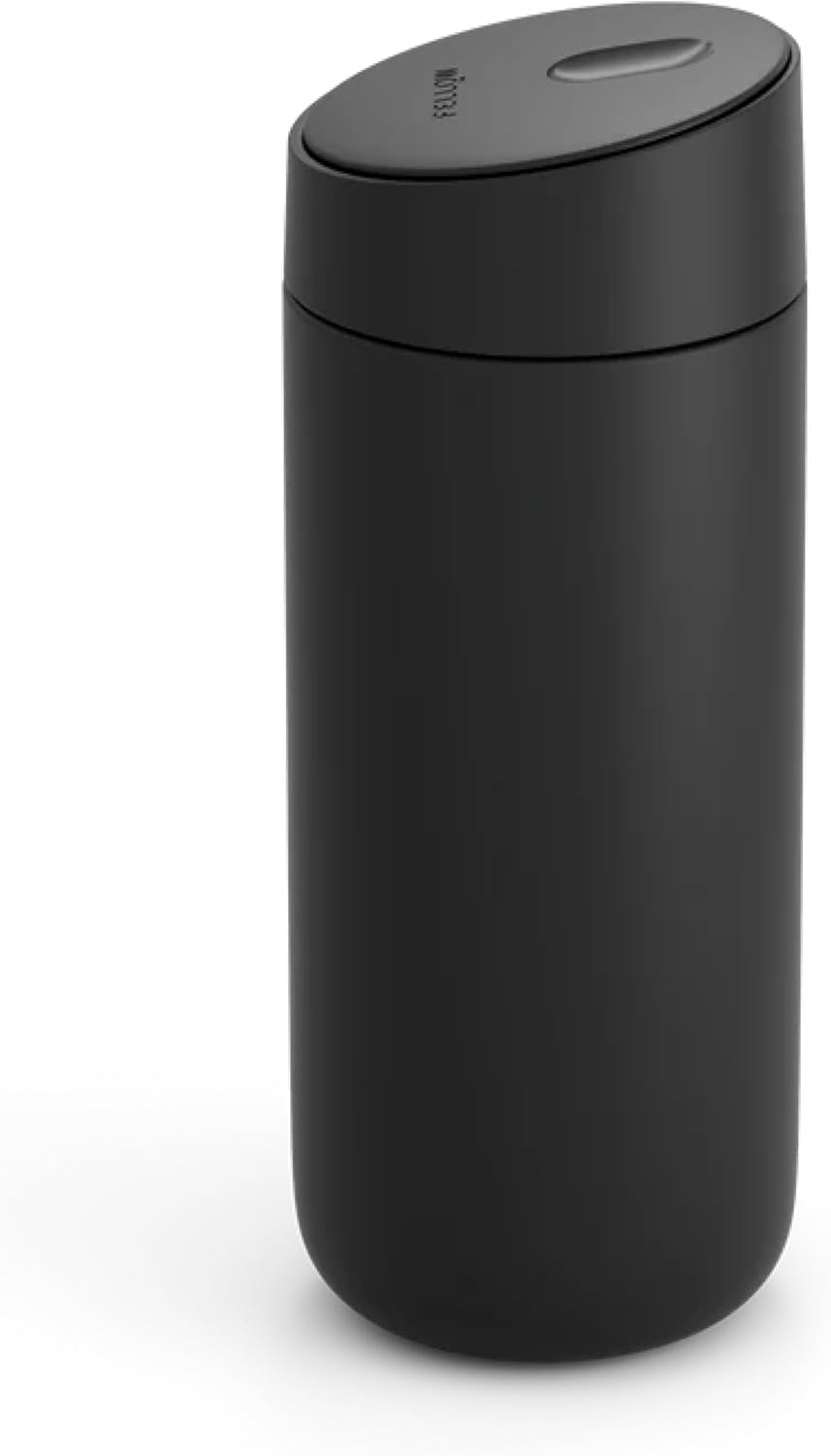 Fellow 16 oz Carter Slide Ceramic Lined Coffee Travel Mug – One-Handed Slide Lid, Vacuum Insulated Stainless Steel, Leak-Proof, Hot 6 Hours Cold 6 Hours, BPA-Free, Dishwasher Safe, Hazy Blue