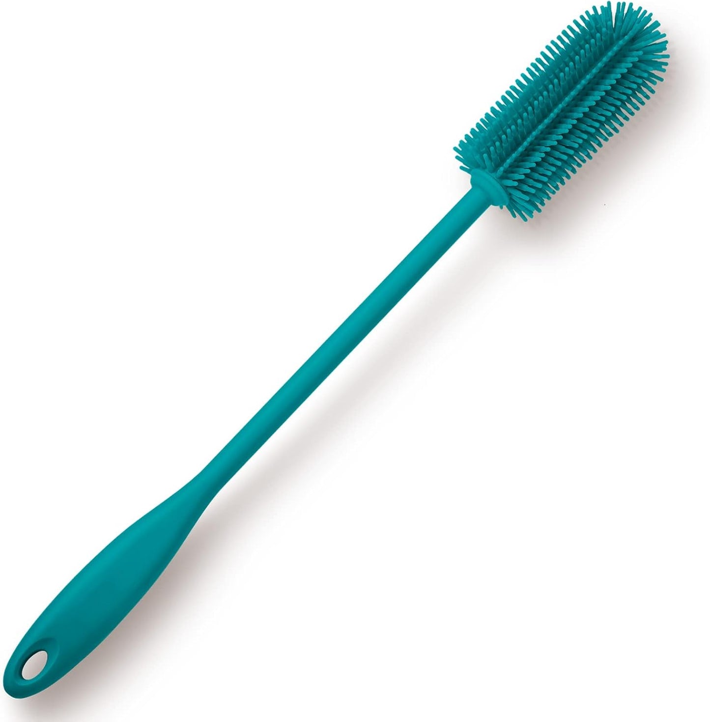 Silicone Bottle Brush, Water Bottle Cleaner Brush with Long Handle, Perfect for Cleaning Narrow Neck Containers, Vacuum Sports Bottle, Tumblers, Flask, Glassware (1 Pack, Charcoal)