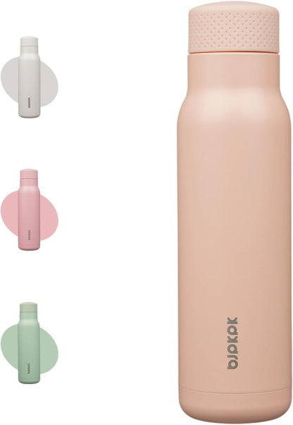 BJPKPK Stainless Steel Water Bottle,21oz insulated Reusable Bottle,Leakproof Metal Thermal Flask Double Wall,Keep Drinks Cold and Hot,Mint Green