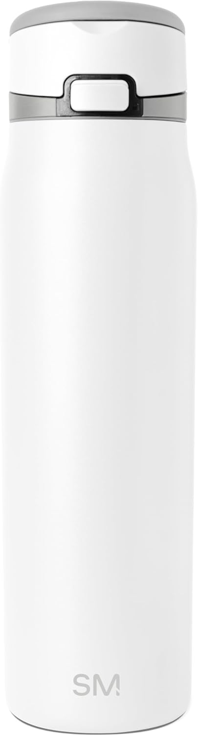 Simple Modern Mesa Loop Water Bottle with Covered Straw and Handle | 24oz Cup Holder Friendly Insulated Stainless Steel Bottles for Travel, Sports and School | Iris Sage - Colors A