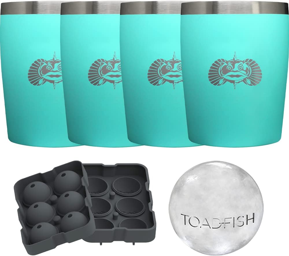 Toadfish Non-tipping 10oz Double Wall Insulated Stainless Steel Rocks Tumbler w/ East Slide Lid - Graphite