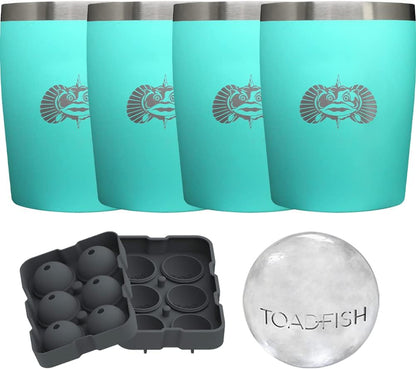 Toadfish Non-tipping 10oz Double Wall Insulated Stainless Steel Rocks Tumbler w/ East Slide Lid - Graphite