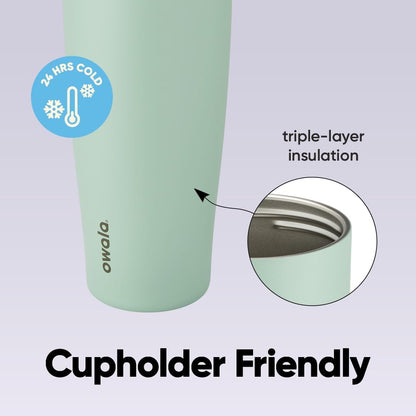 Owala FreeSip Tumbler - Stainless Steel - 40-oz. - Tan (Lightly Toasted)