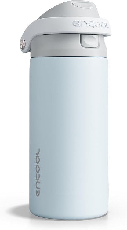 ENCOOL Leakproof Insulated Water Bottle with Straw Dual-Sip Water Bottle Bag-Safe Design for Work, Commute & Gym – Keeps Drinks Cold All Day, 24 oz, Lemonade Pink - Colors A